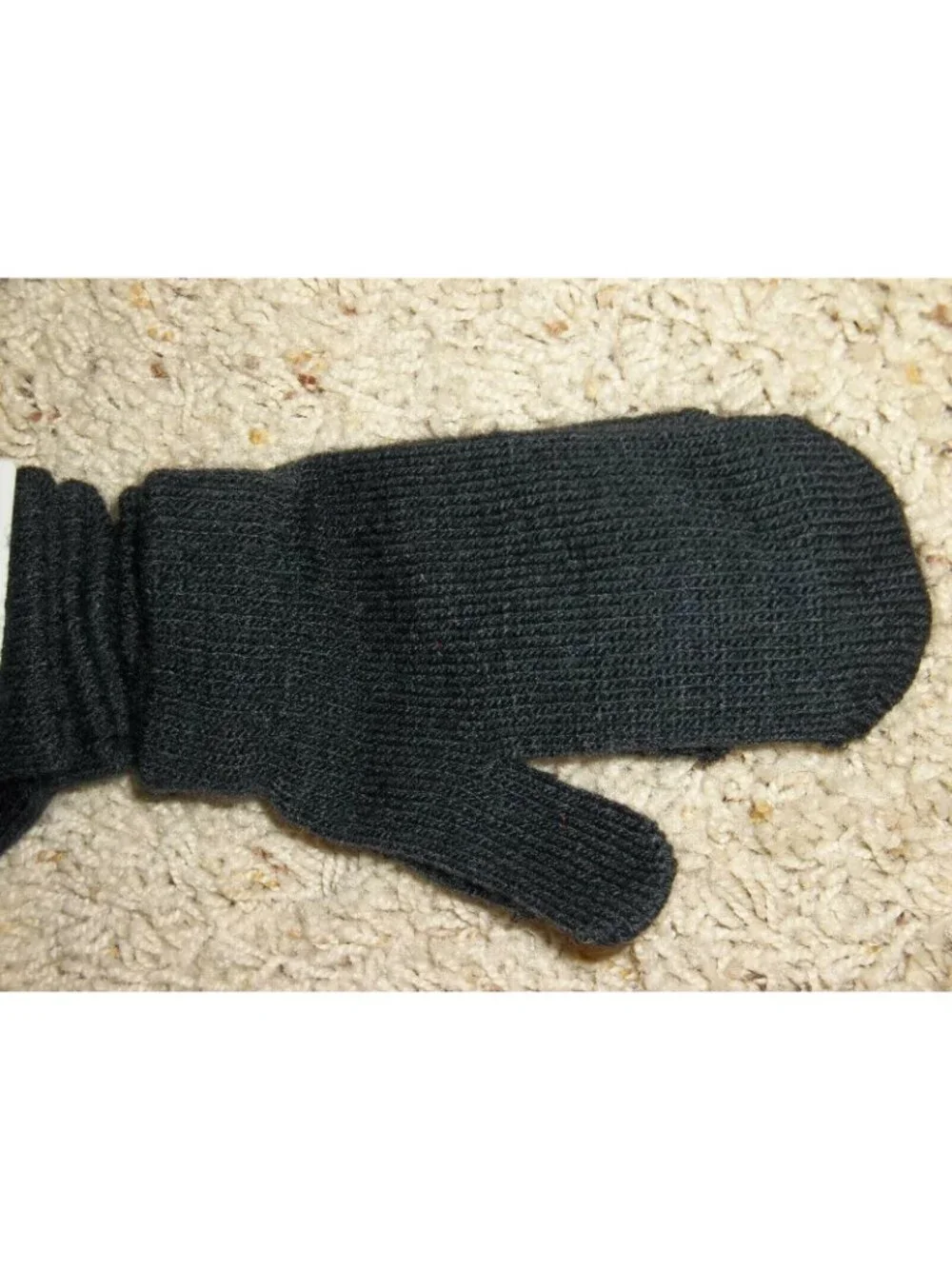 Healthtex Black Childs Infants Toddler Set Winter Gloves Mittens Knit One Size